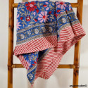 Grand foulard block print Sanganer 5B, Etole, Paréo