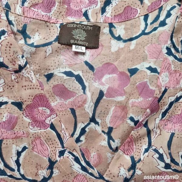 Robe Tunique Mia Jaipur Fleurie Rose by Asiantoutim