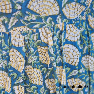 Robe Solène Bohème Coton Yellow Flowers n°6 Robe Solène Bohème Coton Yellow Flowers n°6
