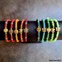 5 Bracelets Vert ou Orange Charm de Perles et Coton Réglables by Asiantoutim