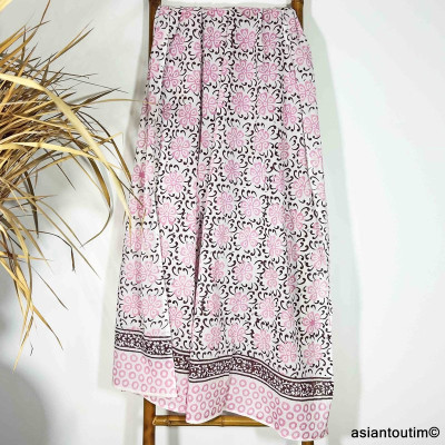 Grand foulard block print...