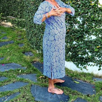 Robe Tunique Mia 5 Feuille Bleue