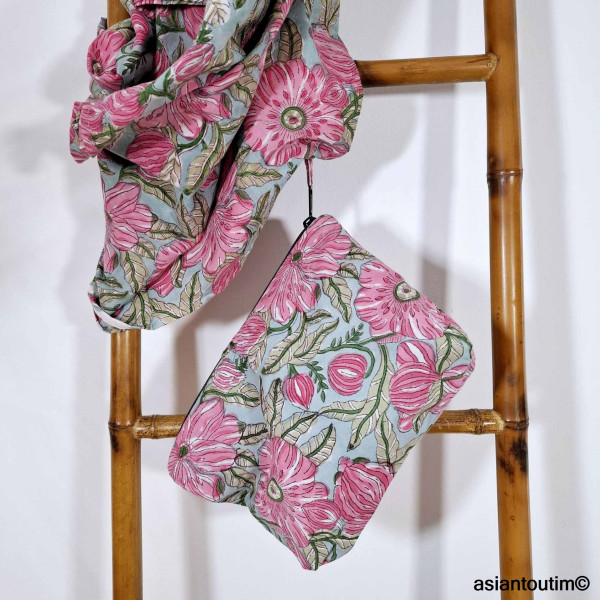 Pochette Mo Coloris Clo en coton fleuri by Asiantoutim