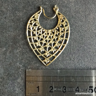 Boucles d'oreilles Ovales Arabesque en laiton, Boucles d'oreilles bohème, Boucles d'oreilles ethniques