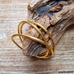 ENSEMBLE DE JONCS BOUDDHISTE DORE CLAIR COLLECTION MANTRA QUALITEE PREMIUM ENSEMBLE DE JONCS BOUDDHISTE DORE CLAIR COLLECTION MANTRA QUALITEE PREMIUM